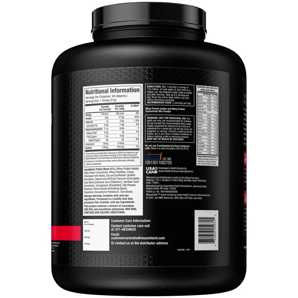 Muscletech Nitrotech Performance Series 4 lbs, 2kg (5LBS)